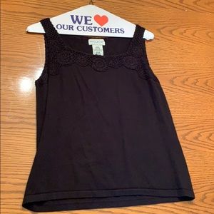 White stag black colored  top with pattern size M